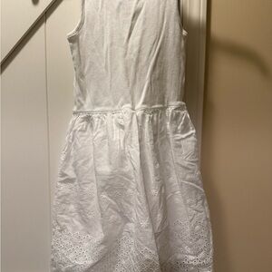 GAP White Eyelet Sleeveless Dress for Girls